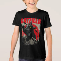 Catzilla vintage Chat Art Japonais Drôle Cadeaux d