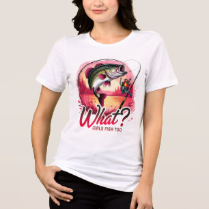 T-shirt En Tri-matière Ce que les filles pêchent aussi