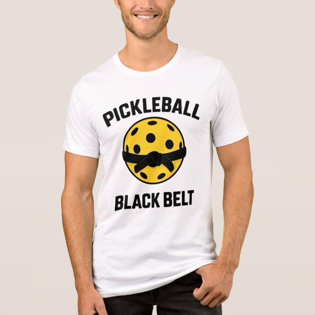 T-shirt En Tri-matière Ceinture noire Pickleball (Recto)