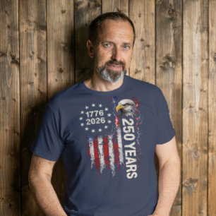 T-shirt En Tri-matière Célébration de 250 ans Drapeau américain grunge Ai