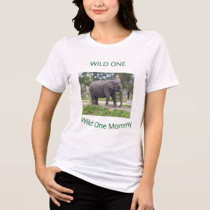 T-shirt En Tri-matière Célébration de la Maman de l'Éléphant Sauvage