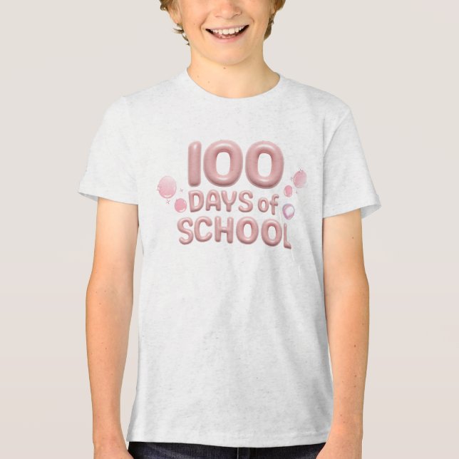 T-shirt En Tri-matière Célébration des 100 jours d'école (Recto)