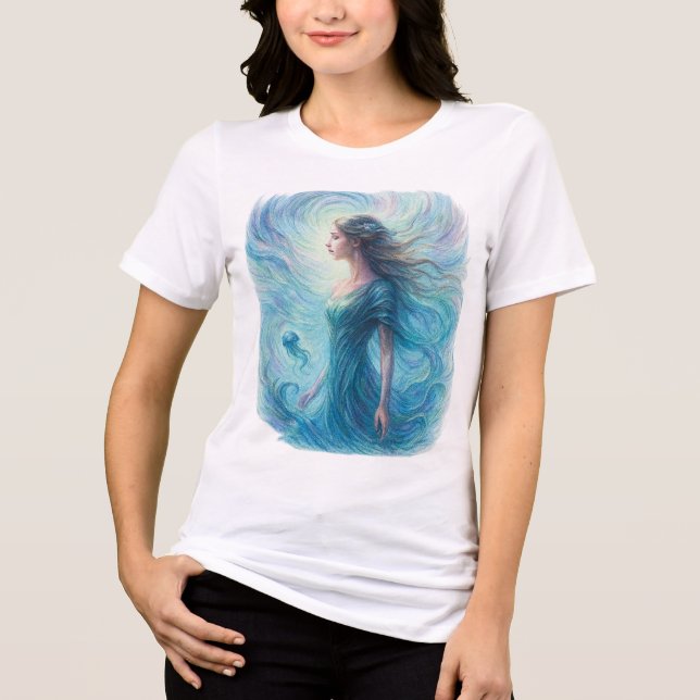 T-shirt En Tri-matière Celestial Spirit in Swirling Cosmos (Recto)