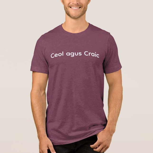 T-shirt En Tri-matière Ceol agus Craic – Irish music & fun T‑shirt / souv (Recto)