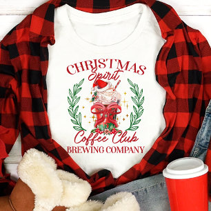 T-shirt En Tri-matière Cercle de Café Esprit de Noël Festif