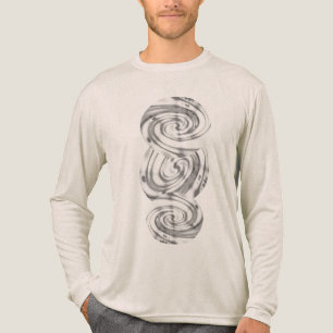 T-shirt En Tri-matière Cercles gris charbon en mouvement Art moderne Moti