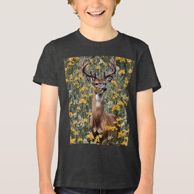 T-shirt En Tri-matière Cerf à queue blanche du Nebraska 2 (Recto)