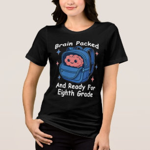 T-shirt En Tri-matière «Cerveau prêt pour la huitième année» Cerveau