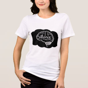 T-shirt En Tri-matière Cerveau qui rumine Bande dessinée Santé mentale Ar