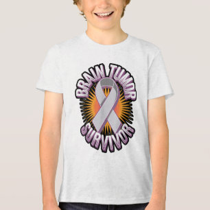 T-shirt En Tri-matière Cerveau Tumeur Survivante Conscience audacieuse _1