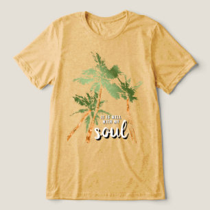 T-shirt En Tri-matière C'est Bien Avec Mon Âme Palmier Tropical Foi