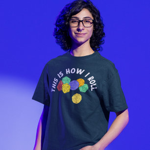 T-shirt En Tri-matière C'est comme ça que je roule Funny RPG Jeu Dice