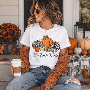 T-shirt En Tri-matière C'est l'automne, typographie de champ de citrouill