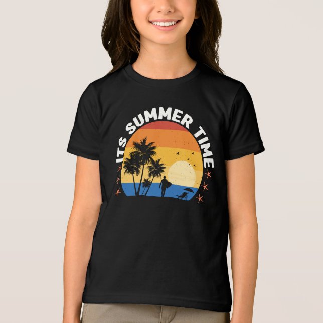 T-shirt En Tri-matière C'est l'été-65786 (Recto)