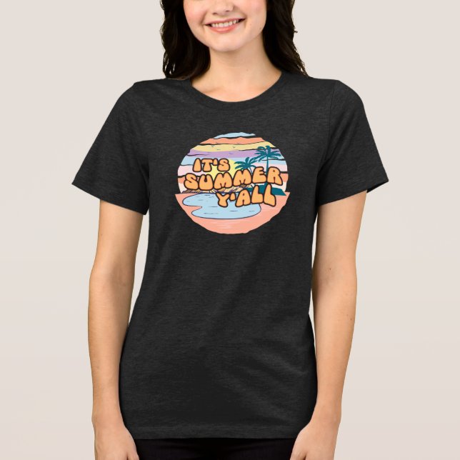 T-shirt En Tri-matière "C'est Summer Y'all (Recto)