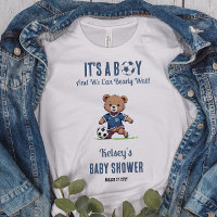 C'est un garçon Bearly Wait Soccer Player Baby sho