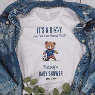 T-shirt En Tri-matière C'est un garçon Bearly Wait Soccer Player Baby sho