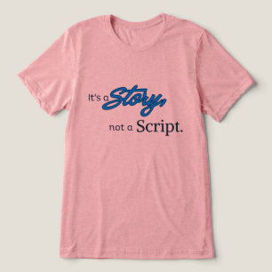 T-shirt En Tri-matière C'est une histoire, pas un scénario – Texte Bleu f
