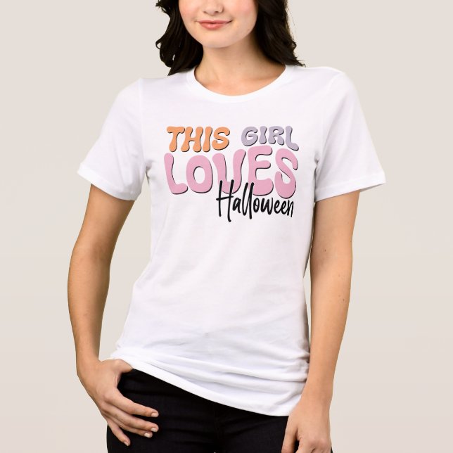 T-shirt En Tri-matière Cette fille adore Halloween (Recto)