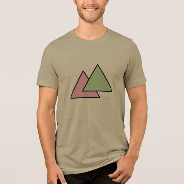T-shirt En Tri-matière Chaîne à deux triangles (Recto)
