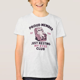 T-shirt En Tri-matière Chaise Massage aux Yeux Reposants Chat Drôle