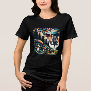 T-shirt En Tri-matière Champignons vintages et terrain de golf Disc Ai Ar