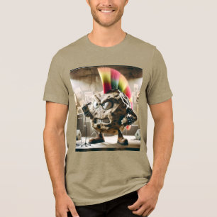 T-shirt En Tri-matière Chanteur Imaginaire Rock Punk