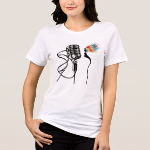 T-shirt En Tri-matière Chanteur Silhouette élégant
