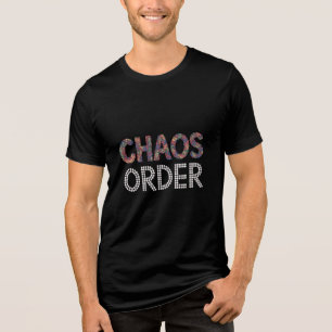T-shirt En Tri-matière Chaos et Ordre Dualité Artistique Moderne Graphi
