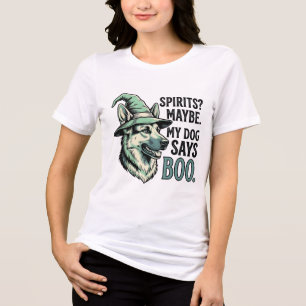 T-shirt En Tri-matière Chapeau De Sorcière Chien Gravure Vintage Humour H