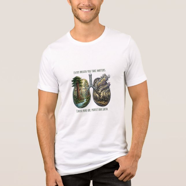 T-shirt En Tri-matière Chaque Respiration Compte Création Éco-Consciente (Recto)