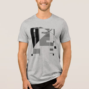 T-shirt En Tri-matière Charbon gris Noir Sud-Ouest Art look Abstrait