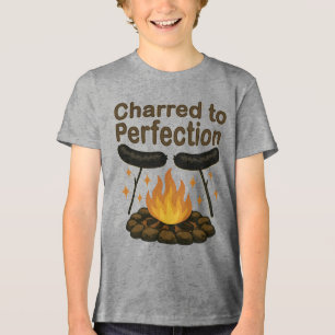 T-shirt En Tri-matière Charred to Perfection Funky Campfire Hot Dog