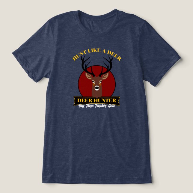 T-shirt En Tri-matière Chasse Comme Un Cerf (Design Recto)
