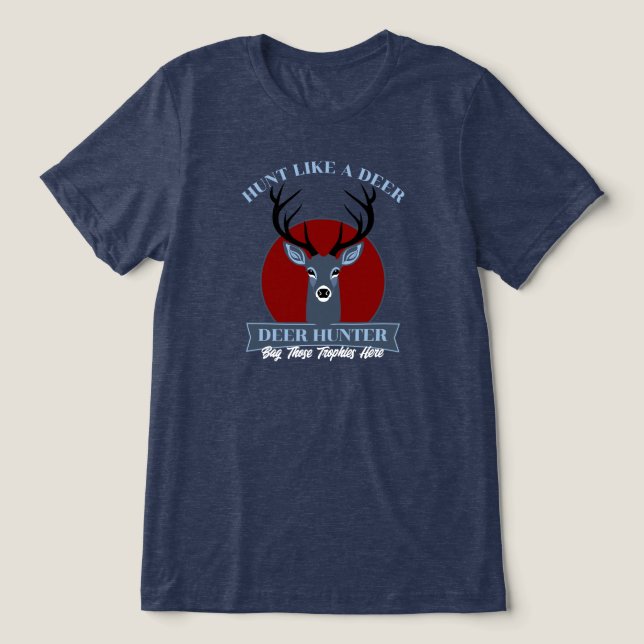 T-shirt En Tri-matière Chasse Comme Un Cerf (Design Recto)