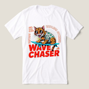 T-shirt En Tri-matière Chasseur de Vagues de Chat d'Été - Cadeau de Chat