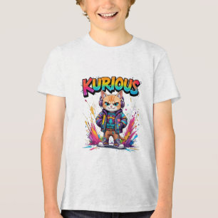 T-shirt En Tri-matière Chat à mangas kurde