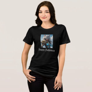 T-shirt En Tri-matière Chat aux yeux bleus méchant