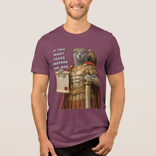 T-shirt En Tri-matière Chat César Bleu Russe (Recto)