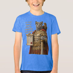 T-shirt En Tri-matière Chat César Bleu Russe
