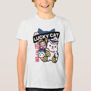 T-shirt En Tri-matière Chat Chanceux Maneki Neko – Chat de Fortune Japona