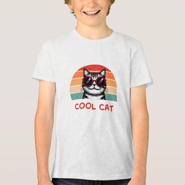 T-shirt En Tri-matière Chat cool 2 (Recto)
