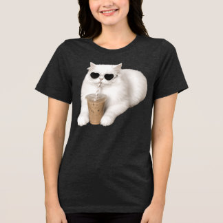 T-shirt En Tri-matière Chat Cool avec des Lunettes de Soleil en Forme de