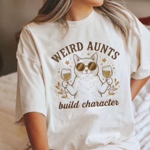 T-shirt En Tri-matière Chat Cool Avec Du Vin - Des Tantes Bizarres Formen