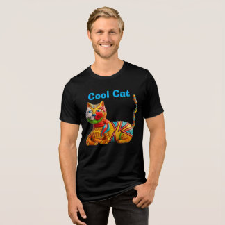 T-shirt En Tri-matière Chat cool design fantaisiste