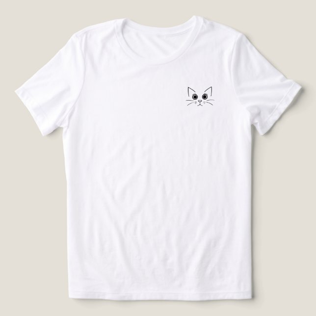 T-shirt En Tri-matière chat curieux (Design Recto)