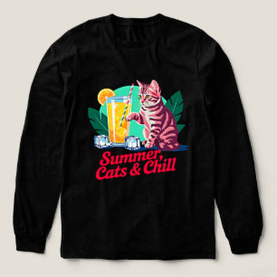 T-shirt En Tri-matière Chat d'été détendu - Kitten Tropical Rétro 