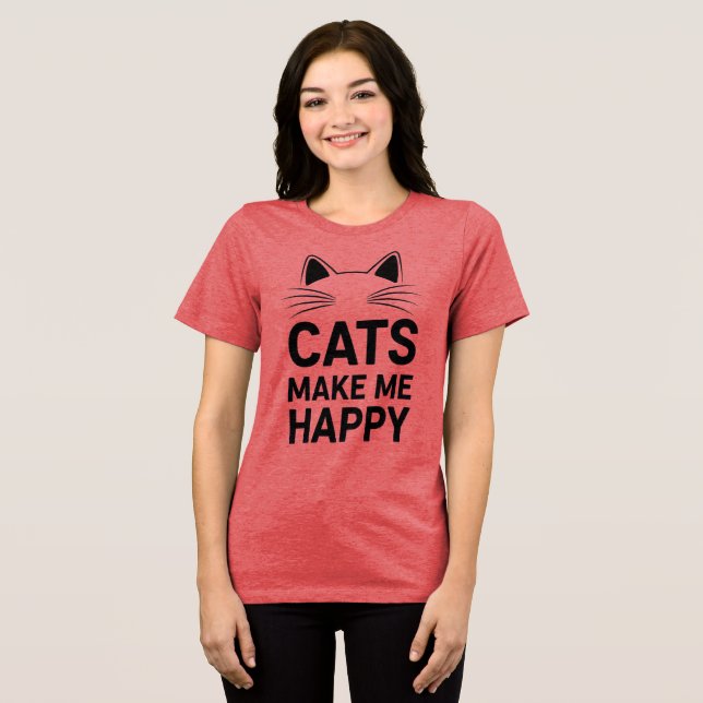 T-shirt En Tri-matière Chat drôle pendu (Recto plein)