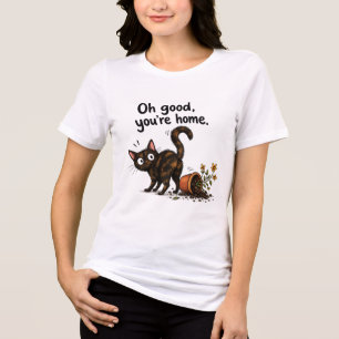 T-shirt En Tri-matière Chat écaille de tortue Chat drôle Pot de fleurs dé
