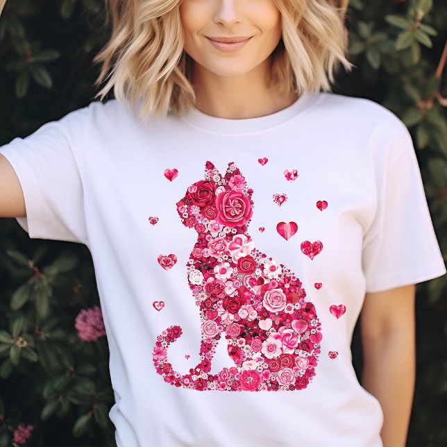 T-shirt En Tri-matière Chat floral (Créateur téléchargé)